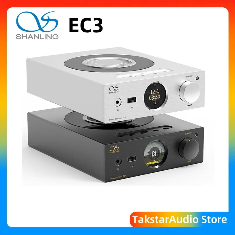 SHANLING EC3 Stereo CD Player Bluetooth DAC Hi-Res Desktop Music Player Pre-AmplifierCD80 HD850 Drive ES9219C LTA809